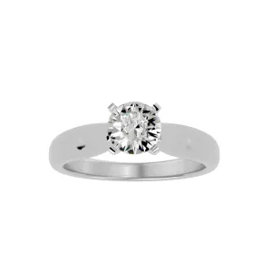 0.53ct Classic Tapered Thick Band Engagement Ring