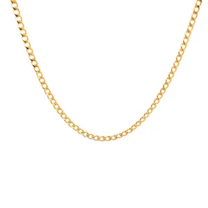 18 inch Cuban chain Necklace 3mm curb link 14k Gold filled