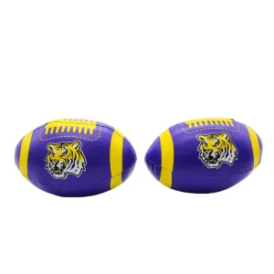 6" Vinyl Football  Tiger Purple and Gold (Dozen)