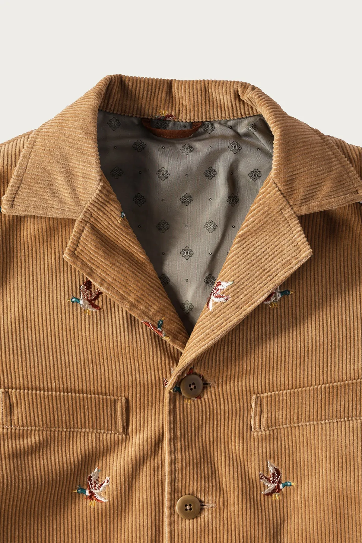 8W Corduroy Embroidered Duck BUBBA-SAWYER JKT - Beige