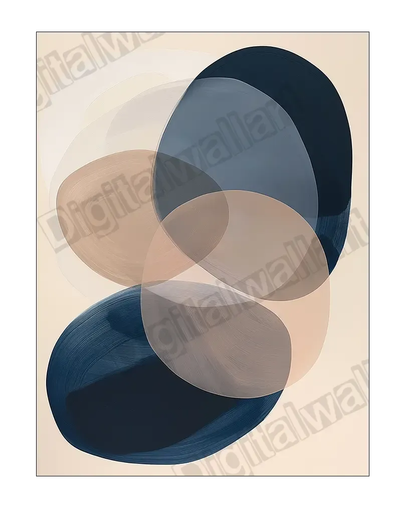 Abstract Blue Beige Poster