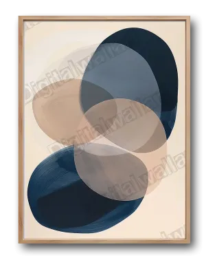 Abstract Blue Beige Poster