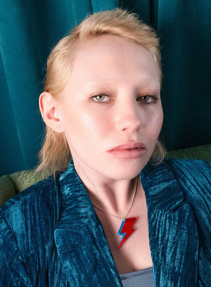 Aladdin Sane Bolt Necklace - Mirror