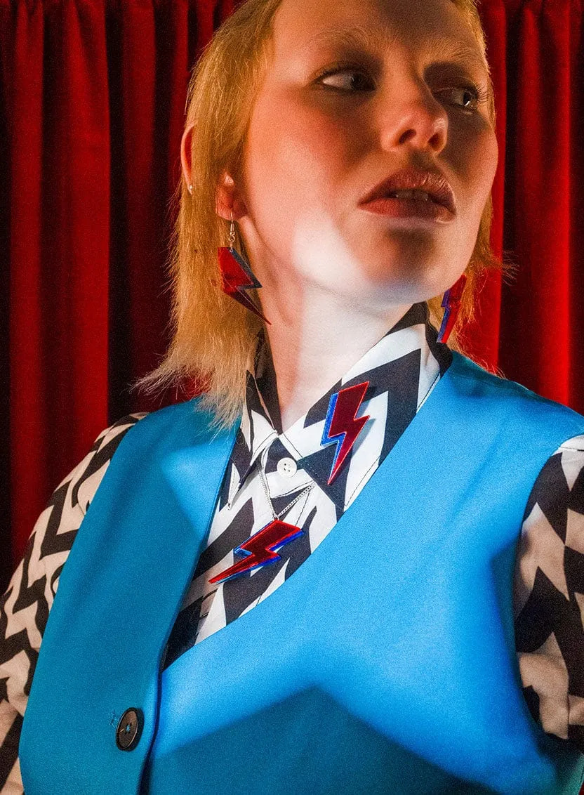 Aladdin Sane Bolt Necklace - Mirror