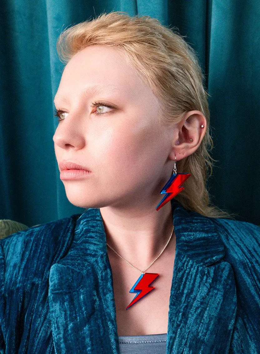 Aladdin Sane Bolt Necklace - Mirror