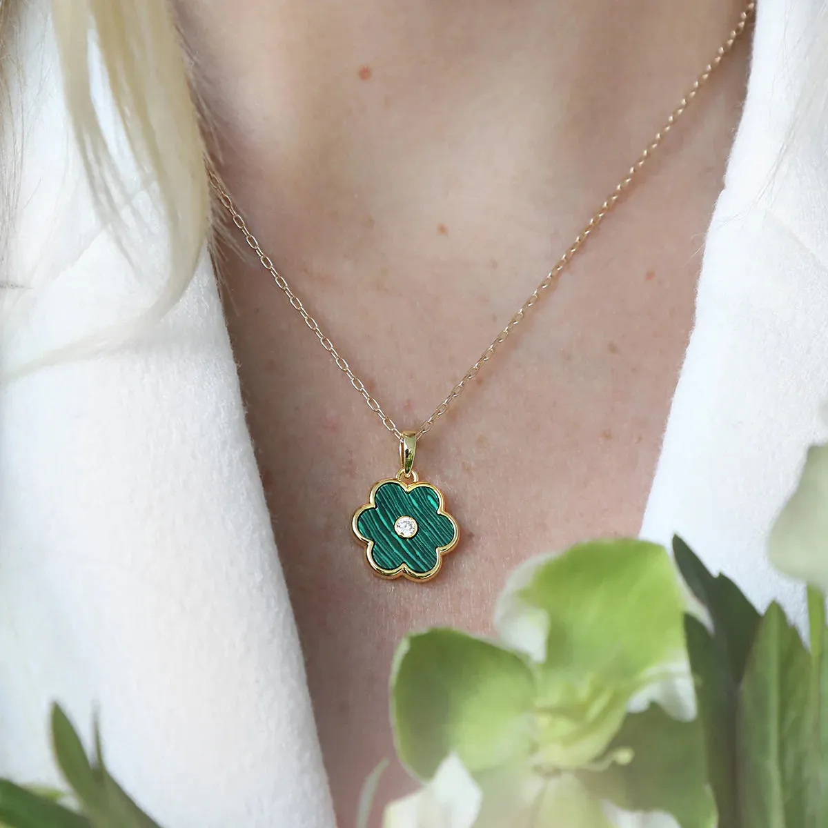 ASHA Petal Charm, Malachite