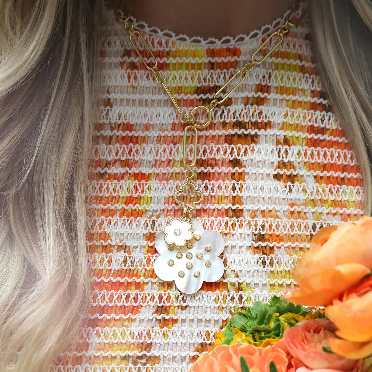 ASHA Petal Charm, Mother of Pearl