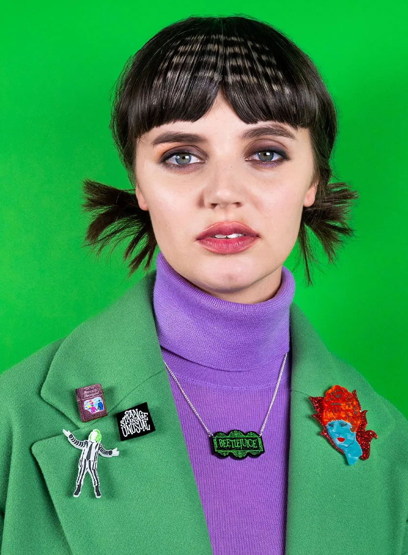 Beetlejuice Logo Necklace - Green