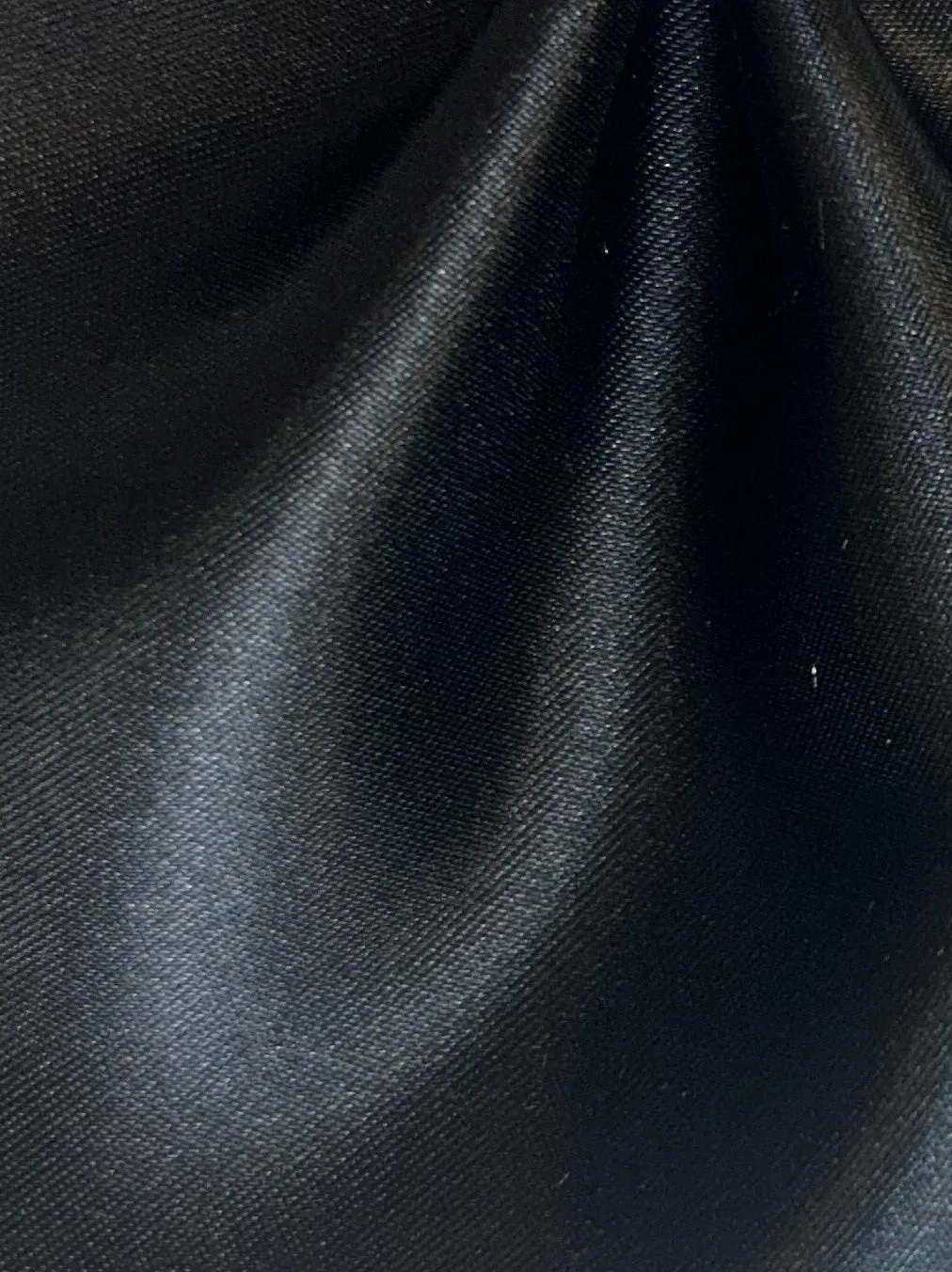 Black Polyester Satin - Ascot