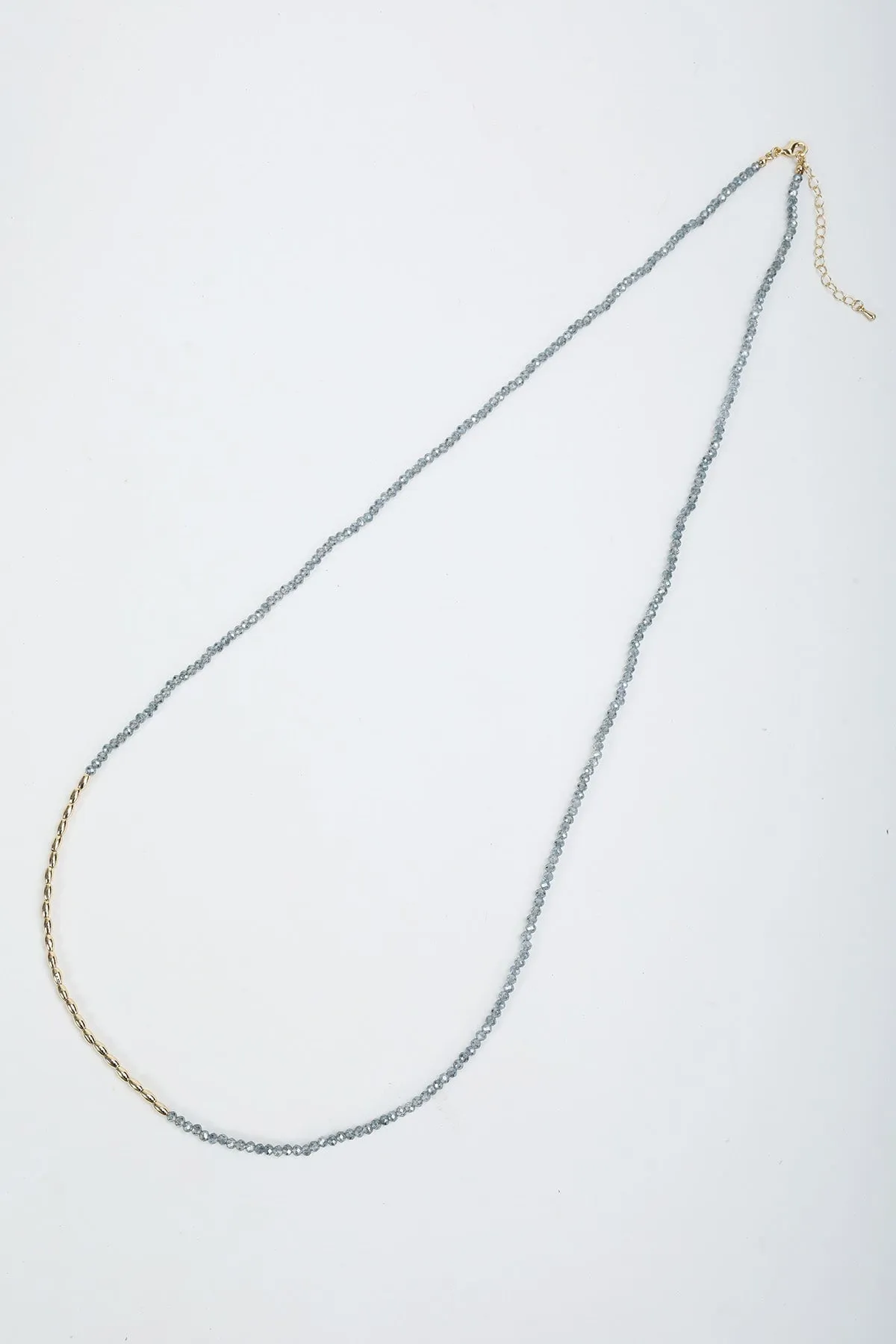 Blue Beaded Long Necklace