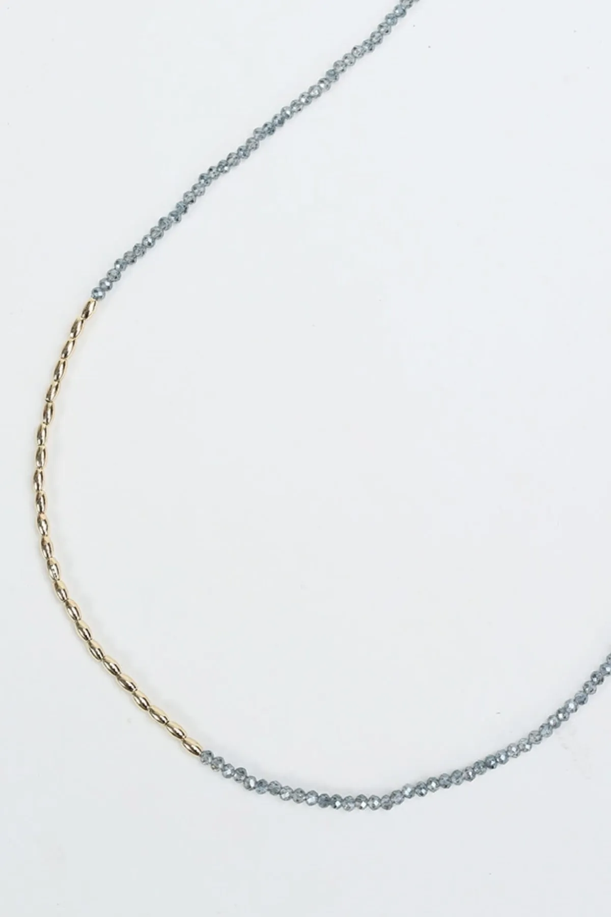 Blue Beaded Long Necklace
