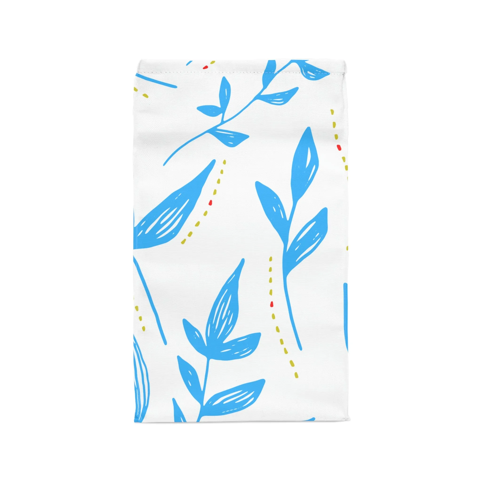 blue floral Polyester Lunch Bag