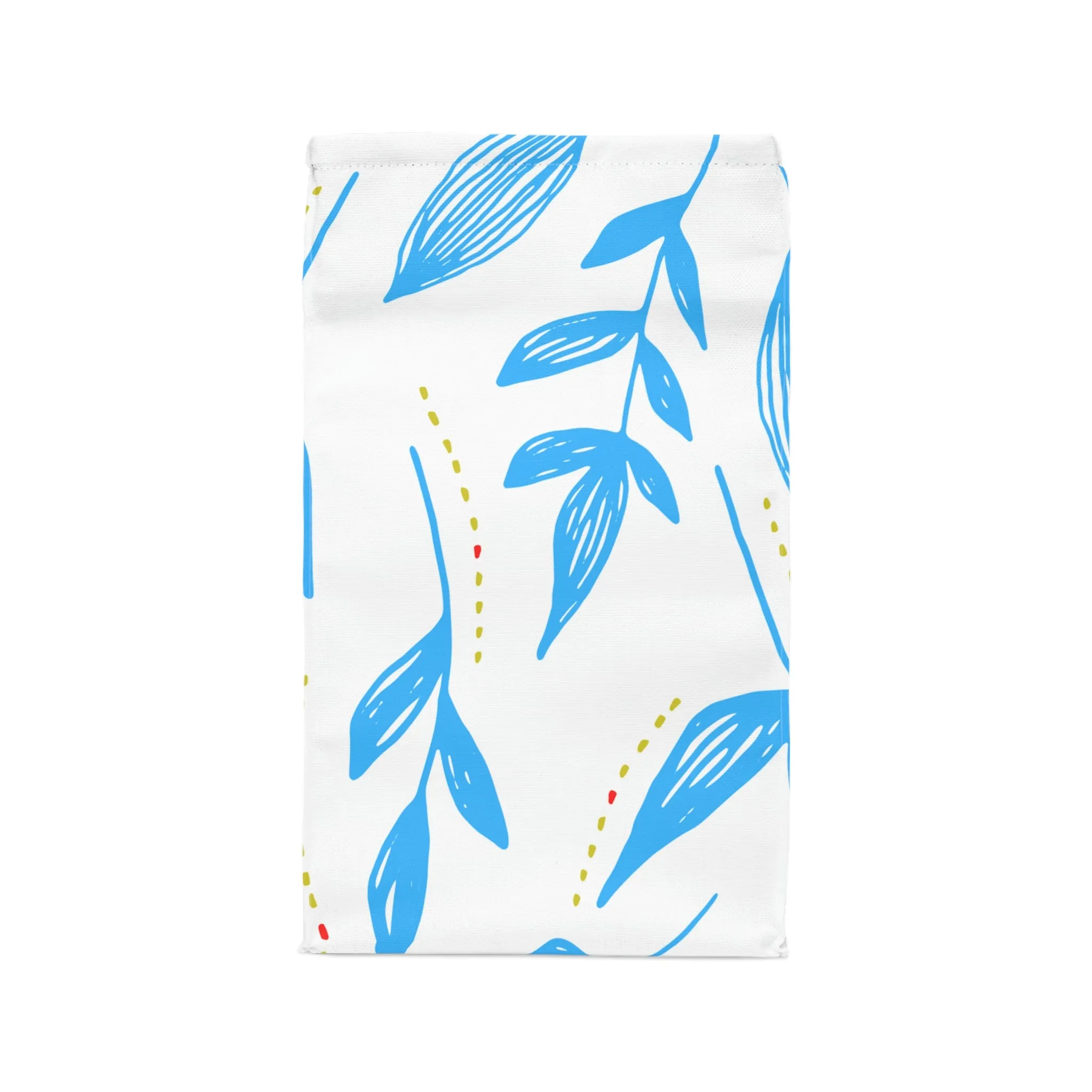 blue floral Polyester Lunch Bag