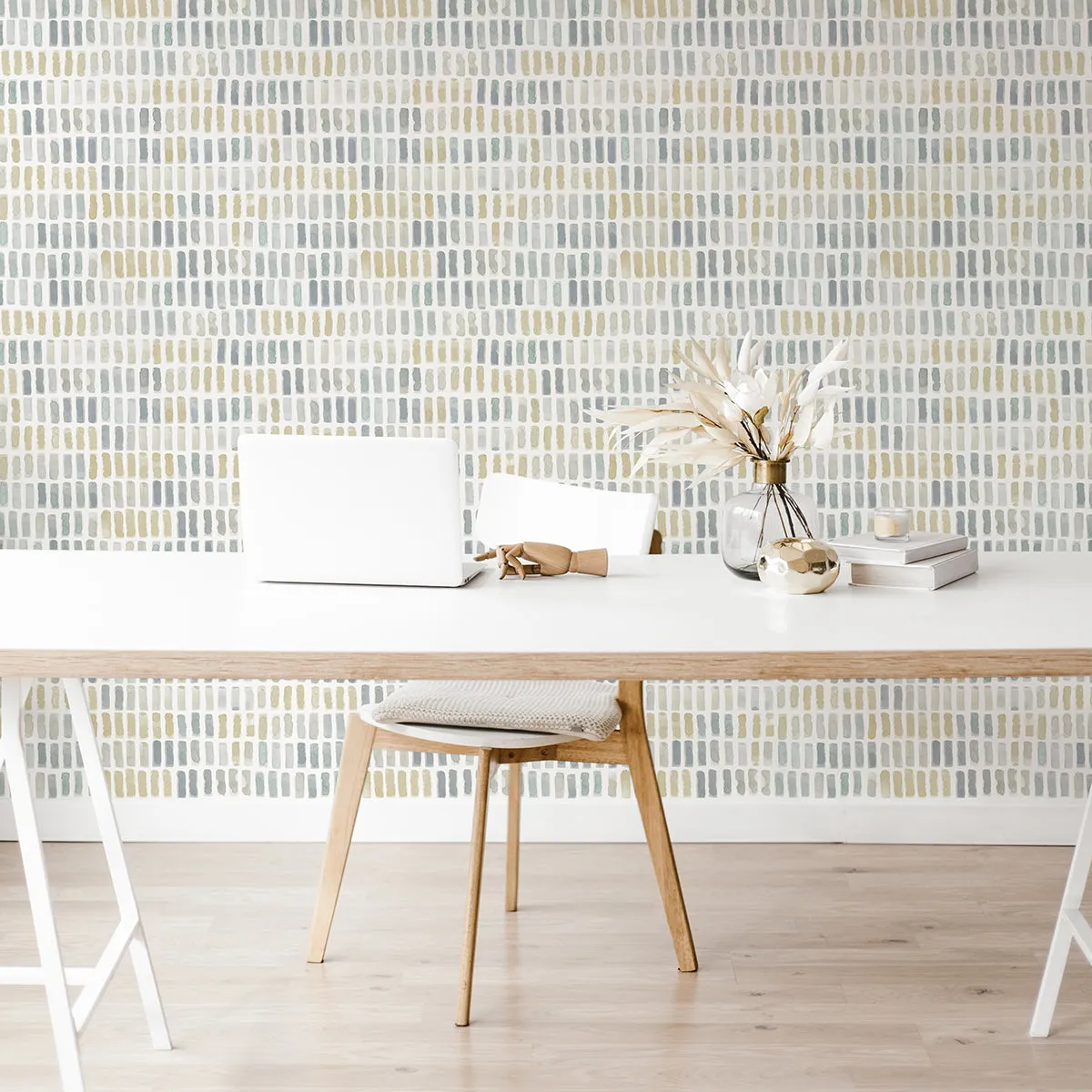 Brynne Yellow Watercolor Wallpaper from the Scott Living II Collection