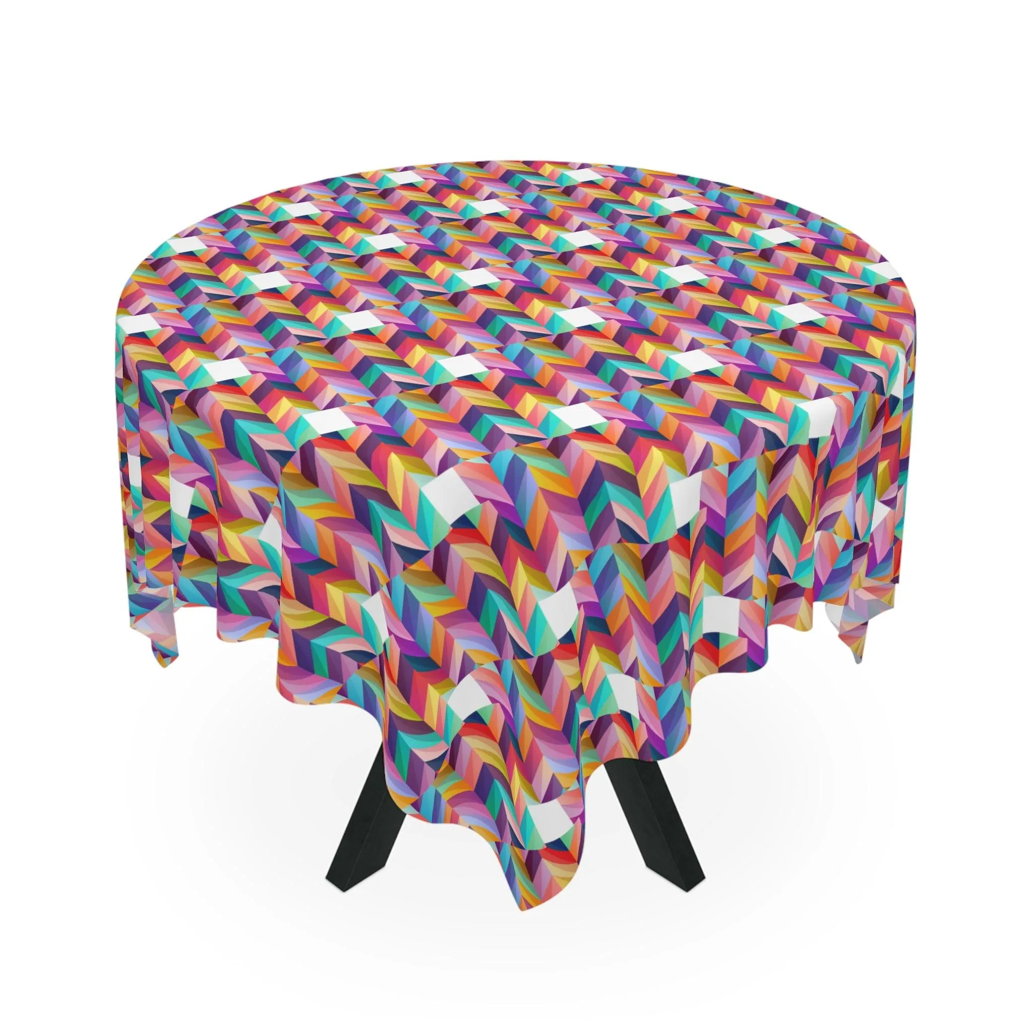 Colorful Custom Square Tablecloth | Elegant 55.1" x 55.1" Polyester Table Cover
