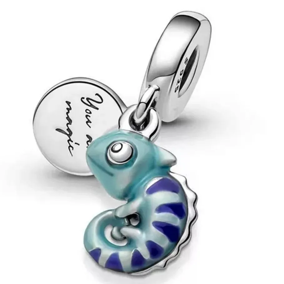 Colour Changing Chameleon Charm - 925 Sterling Silver
