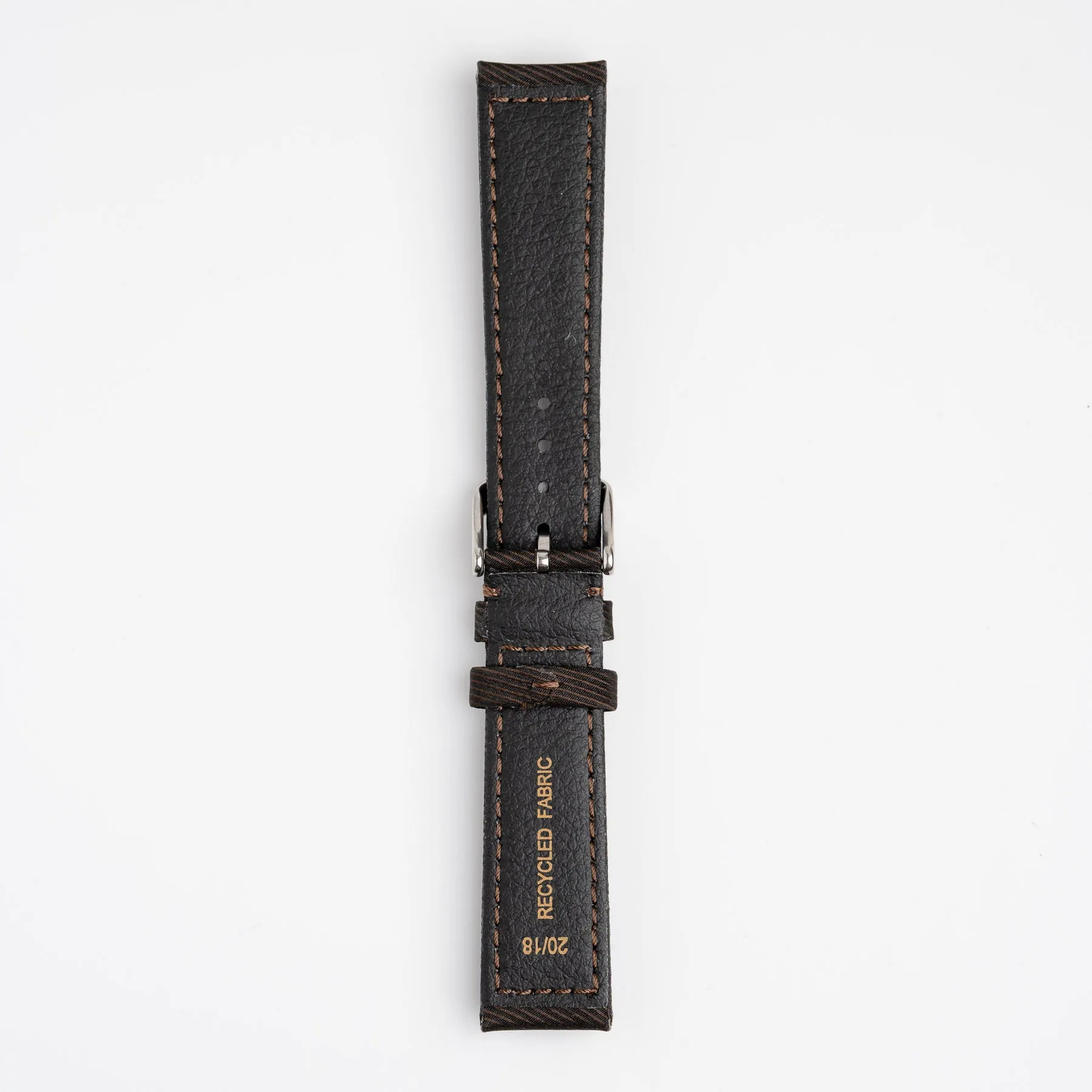 Corfu Recycle Fabric Brown Watch Strap