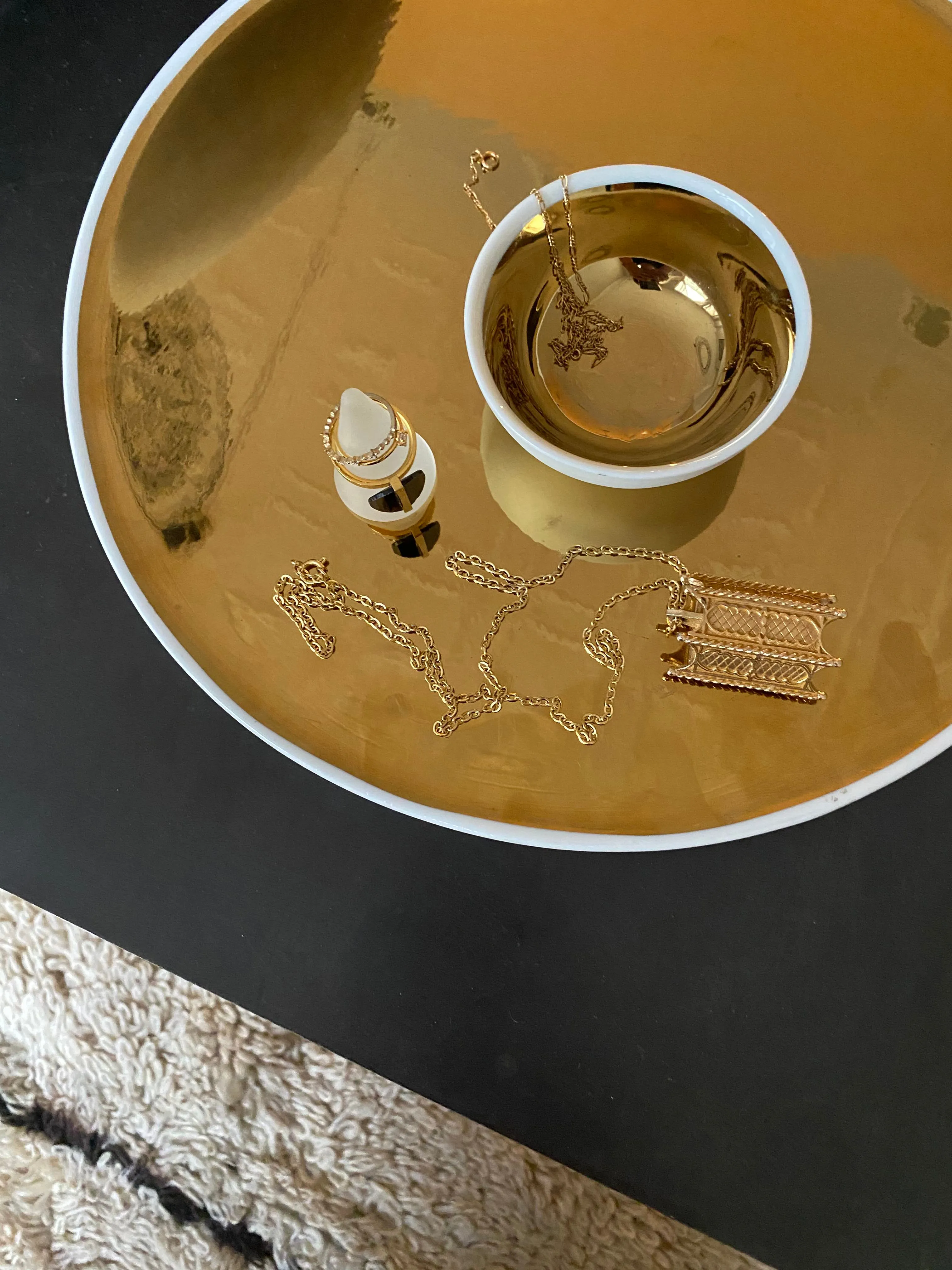 Dauville Gold Metallic Porcelain Charger Plate
