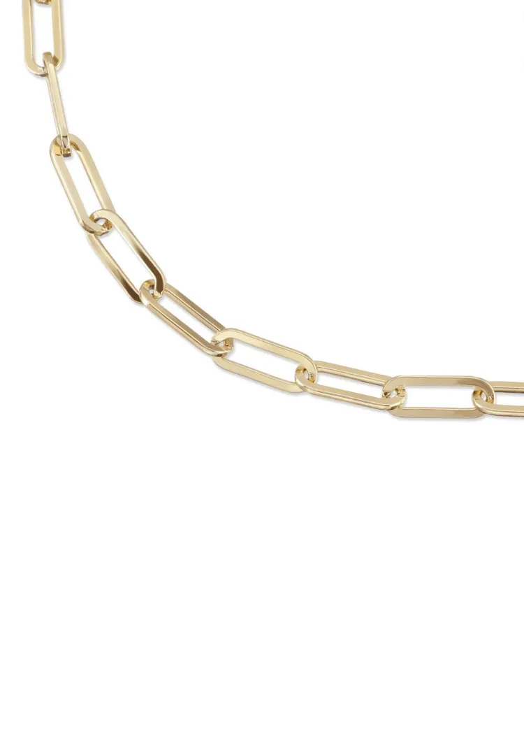 Eklexic Double Elongated & Large Elongated Link Chain Necklace