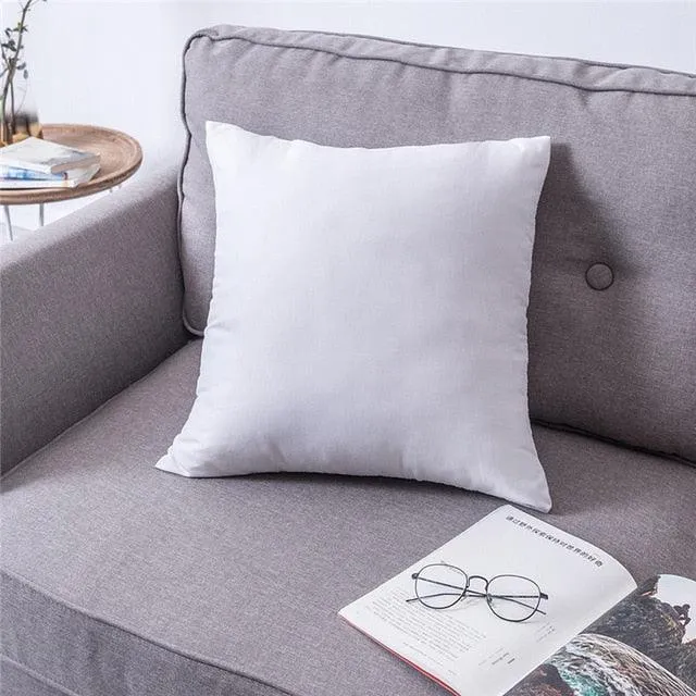 Elegant Beige Linen Cotton Pillow Cover with Zipper and Embroidery