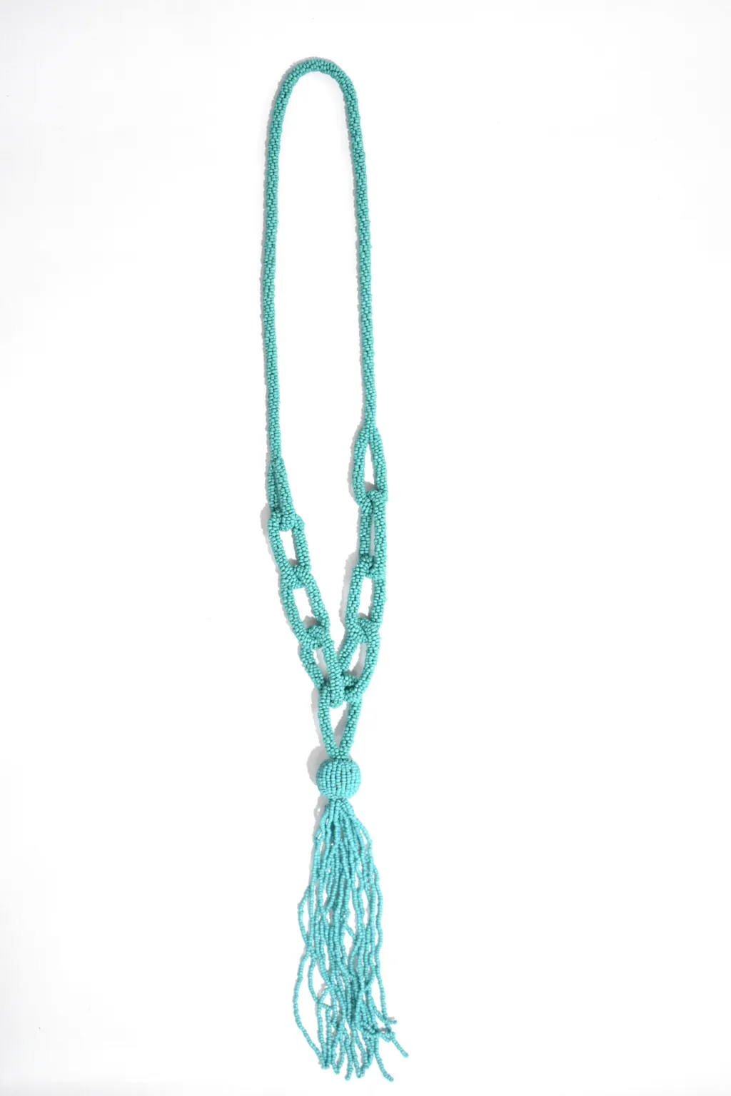 Long Turquoise Beaded Necklace