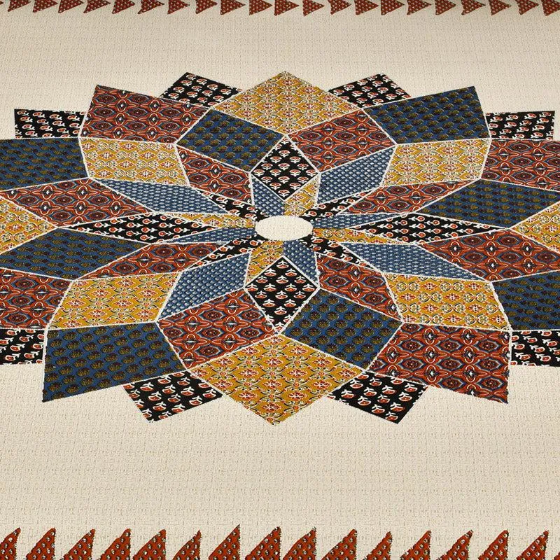 Madhura Ethnic Bedsheet - Beige