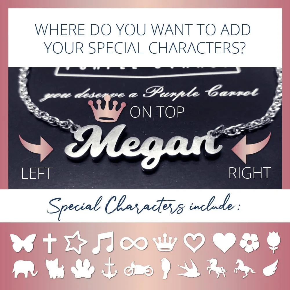Milkshake Font Cutout Name Necklace