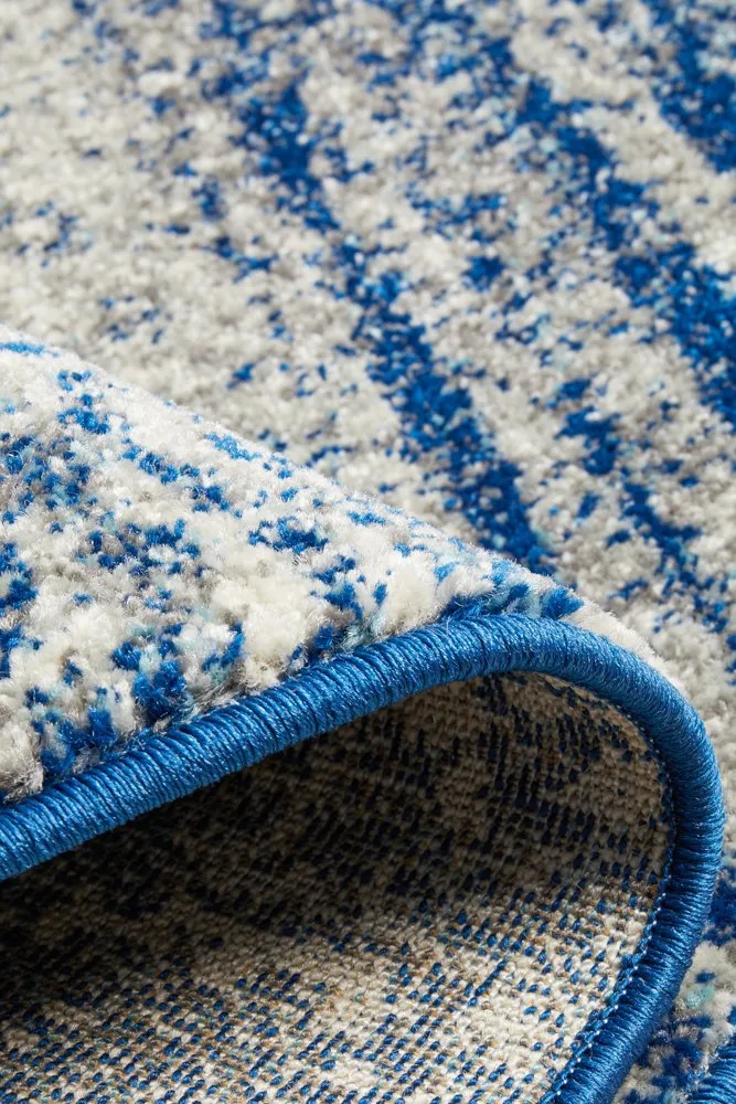 Mirage 355 Round Rug (Blue) by Rug Culture