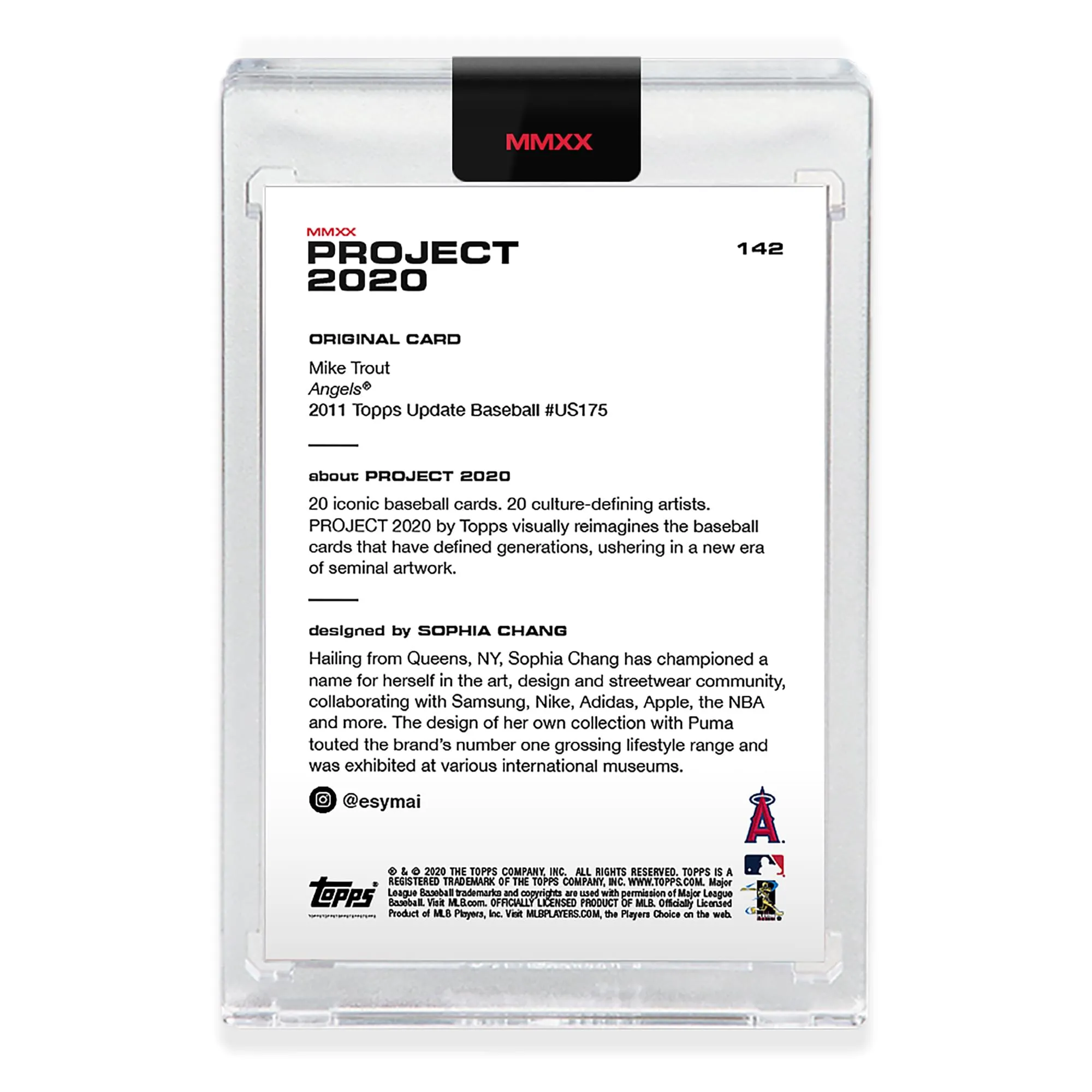 MLB Topps PROJECT 2020 Card 142 | 2011 Mike Trout by Sophia Chang