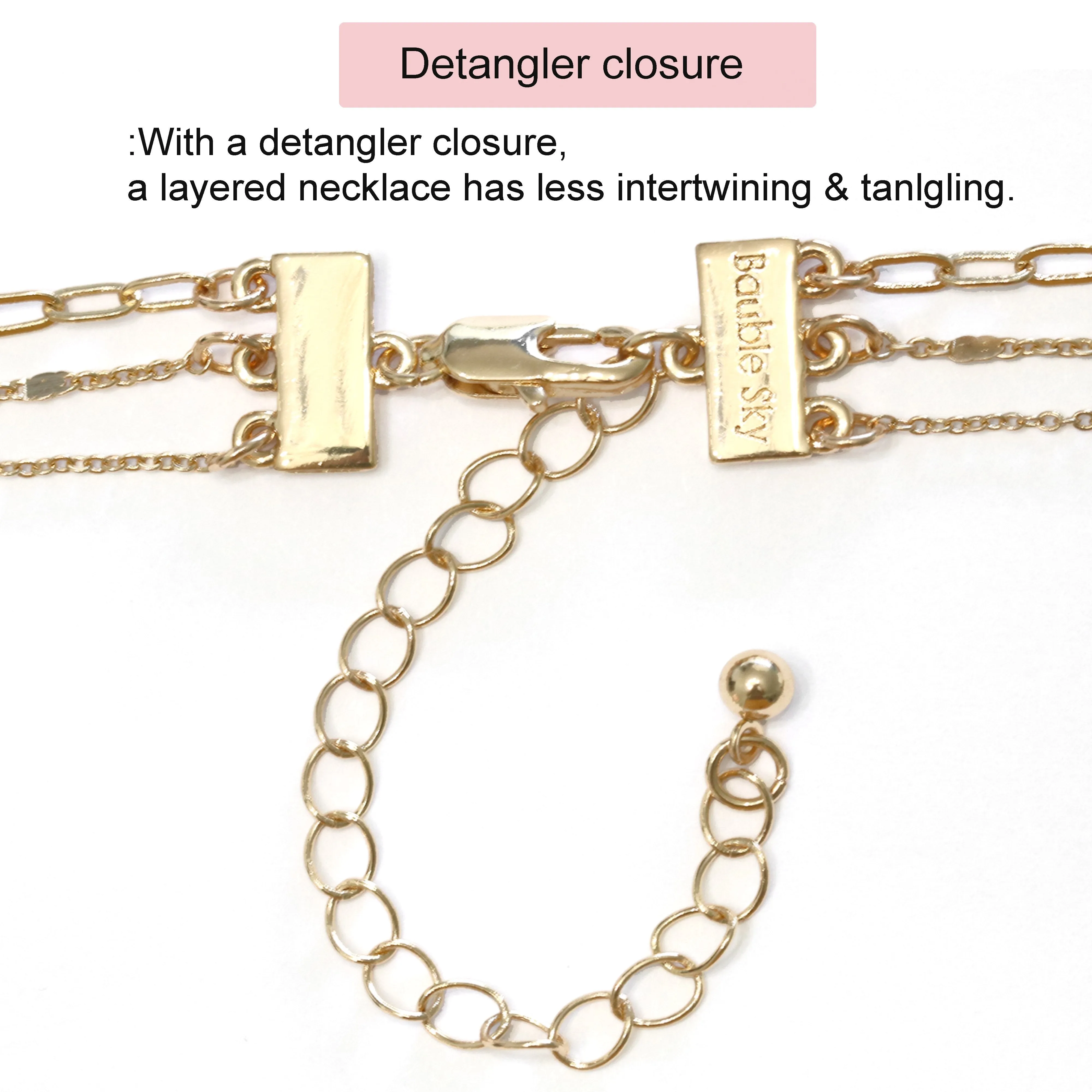 Modern Triple Layered Pendant Necklace