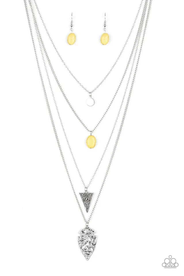 Paparazzi Necklace ~ Grounded In ARTIFACT - Yellow