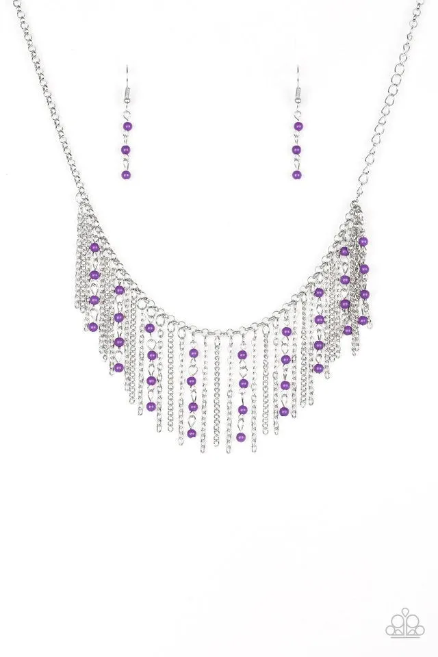 Paparazzi Necklace ~ Harlem Hideaway - Purple