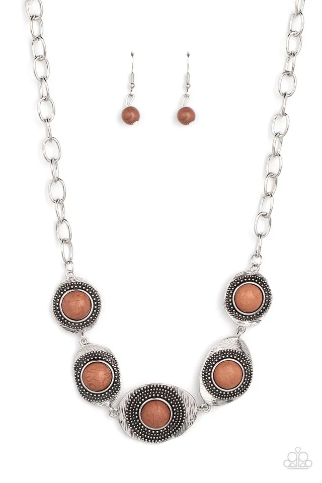 Paparazzi Necklace ~ Homestead Harmony - Brown