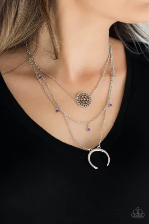 Paparazzi Necklace ~ Lunar Lotus - Purple