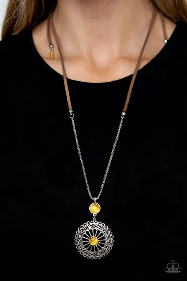 Paparazzi Necklace ~ Where No MANDALA Has Gone Before - Yellow