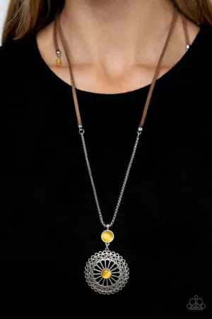 Paparazzi Necklace ~ Where No MANDALA Has Gone Before - Yellow