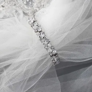 Pear Cut Cubic Zirconia Bridal Bracelet