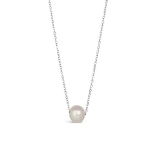 Pearl Chain Necklace | Ivory - Silver