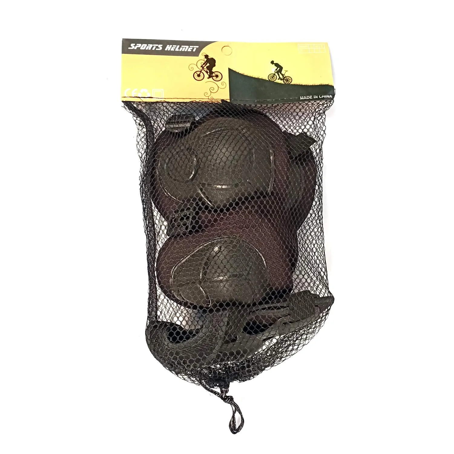Prokick Protective Set - 2pcs knee pad, 2pcs elbow pad, 2pcs wrist pad, Black