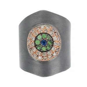 Round Eye Shield Ring Slv