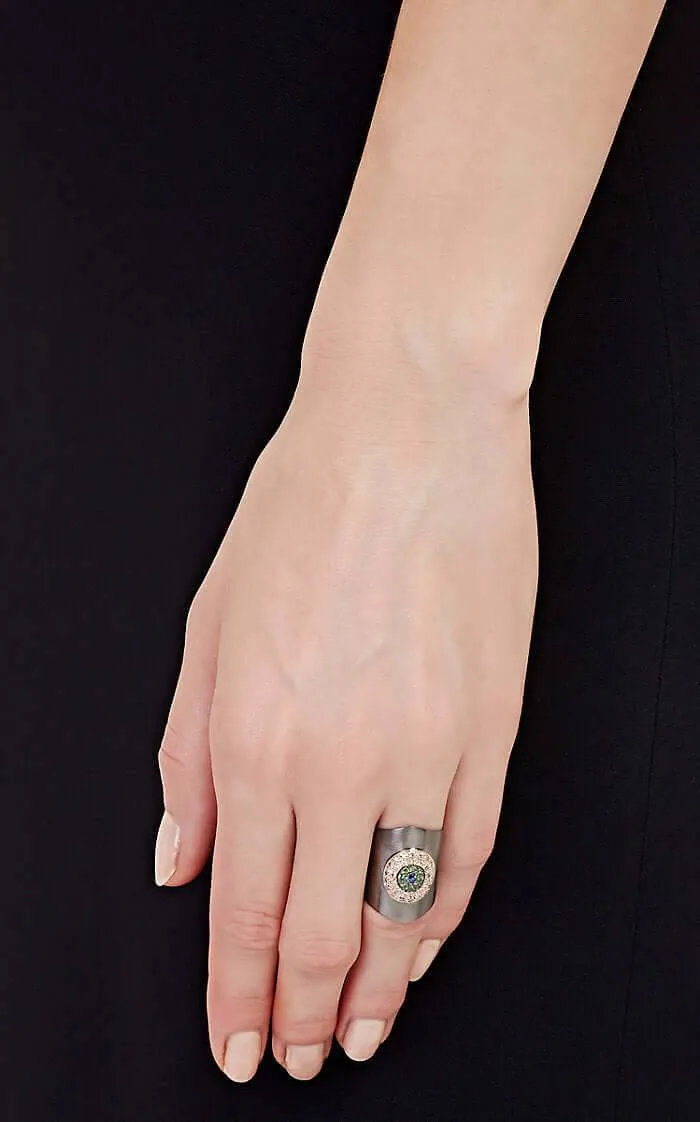 Round Eye Shield Ring Slv