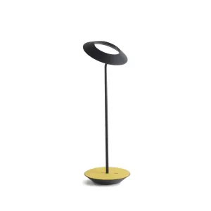 Royyo Matte Black With Honeydew Felt Modern LED Desk Lamp with USB Port