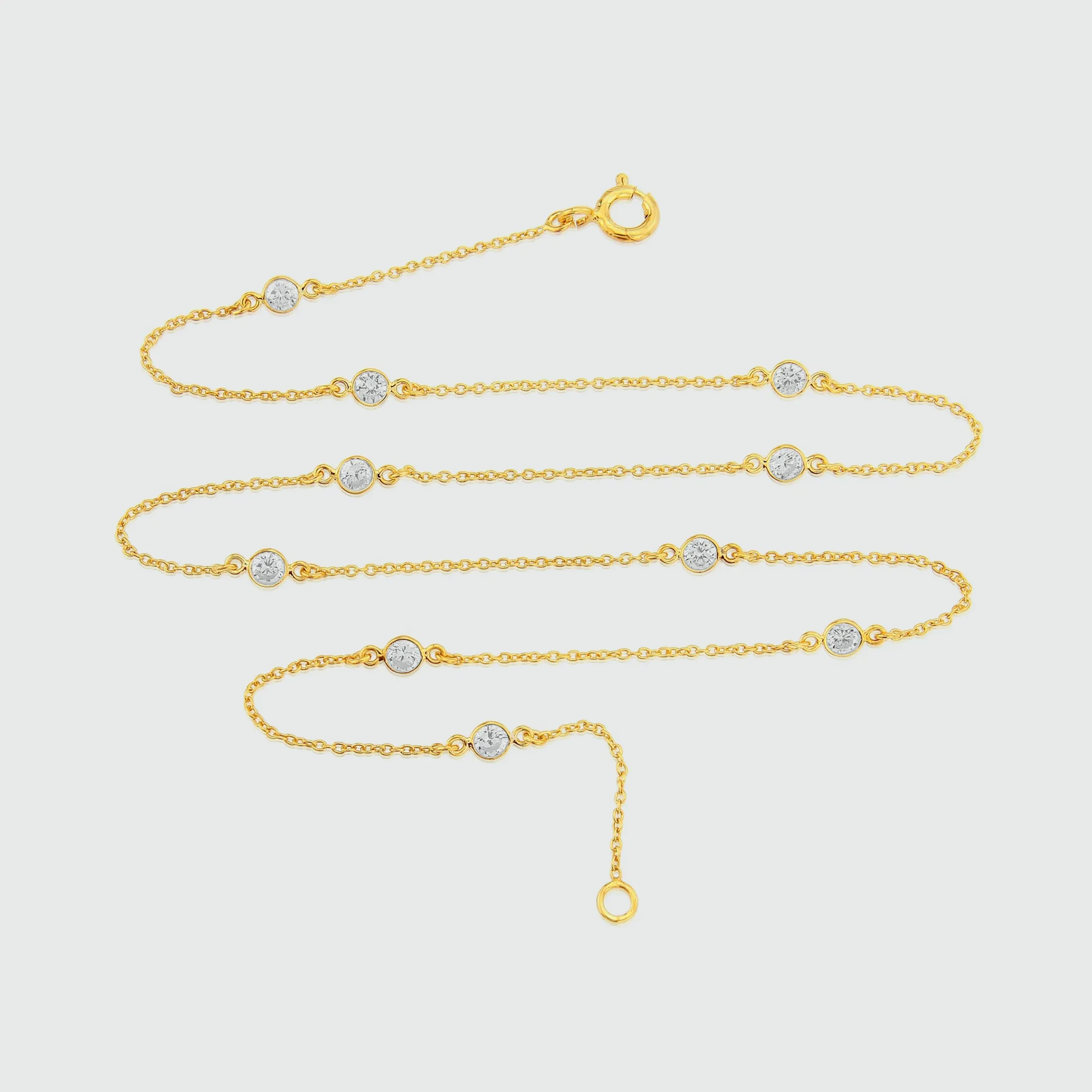 Sofia 18" Yellow Vermeil & Cubic Zirconia Necklace