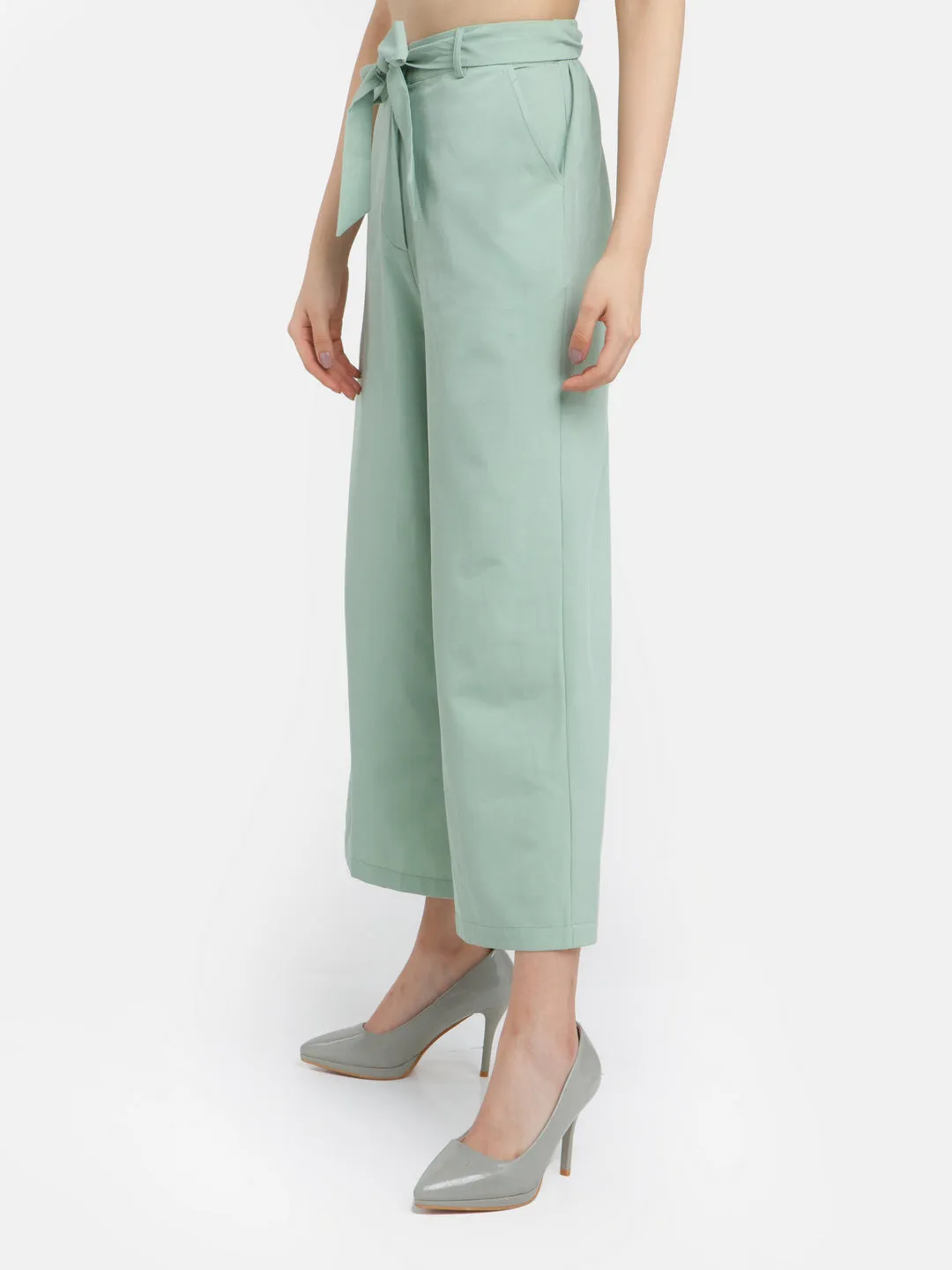 Solid Polyester Trouser