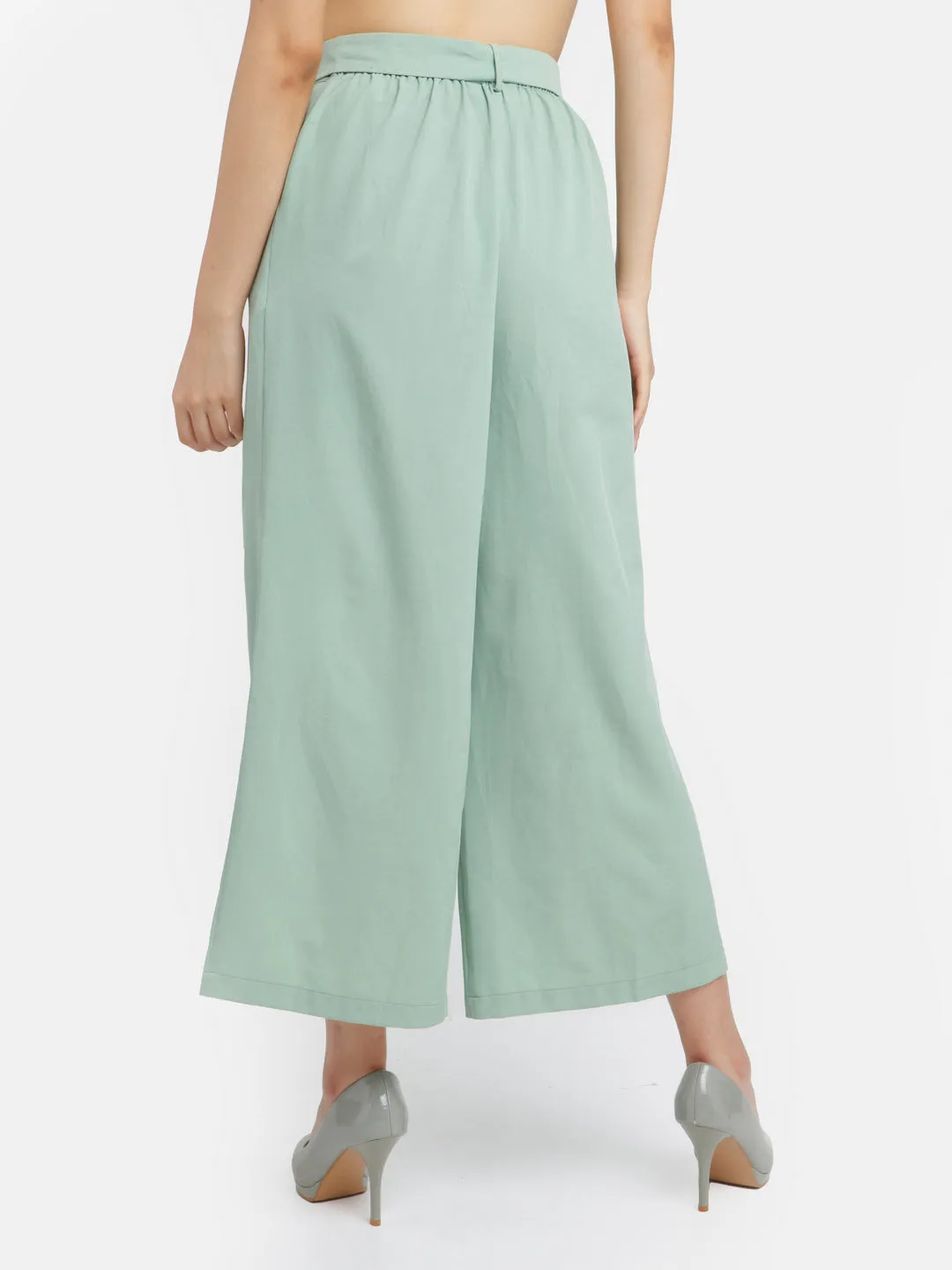 Solid Polyester Trouser