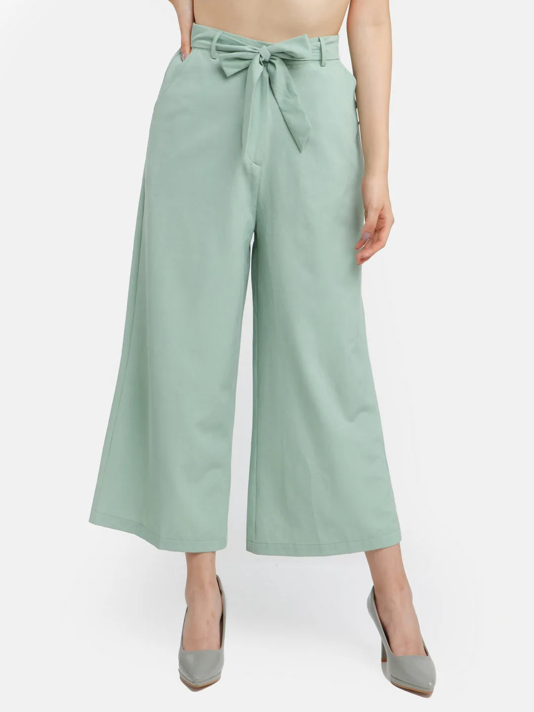 Solid Polyester Trouser