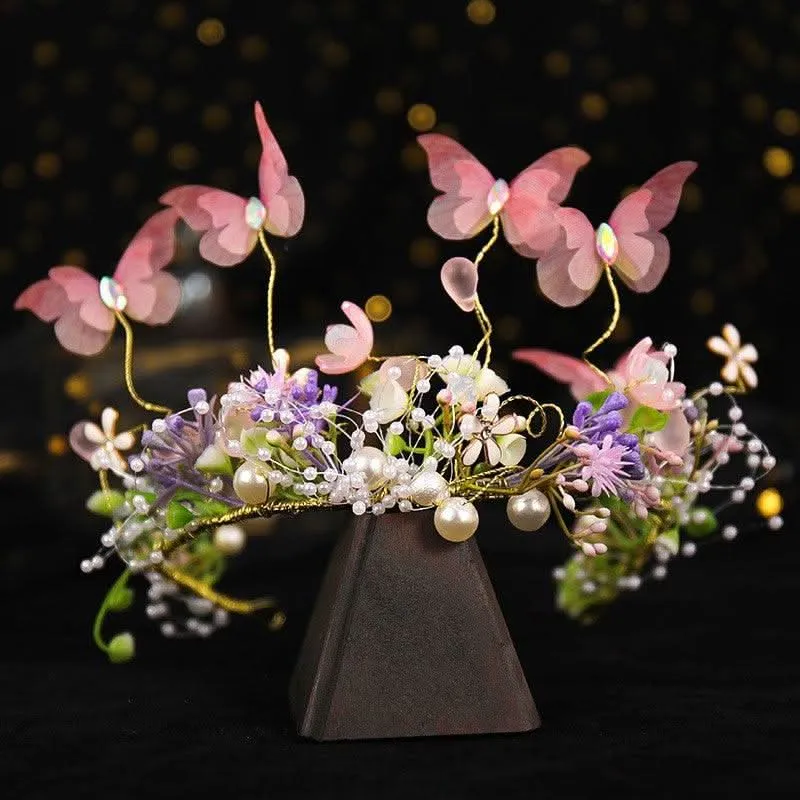 Sparkling Garden Hair Accessory Sweet Romantic Butterfly Garden Design