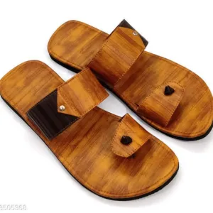 Stylish Synthetic Leather Sandals Flip Flops For Men
