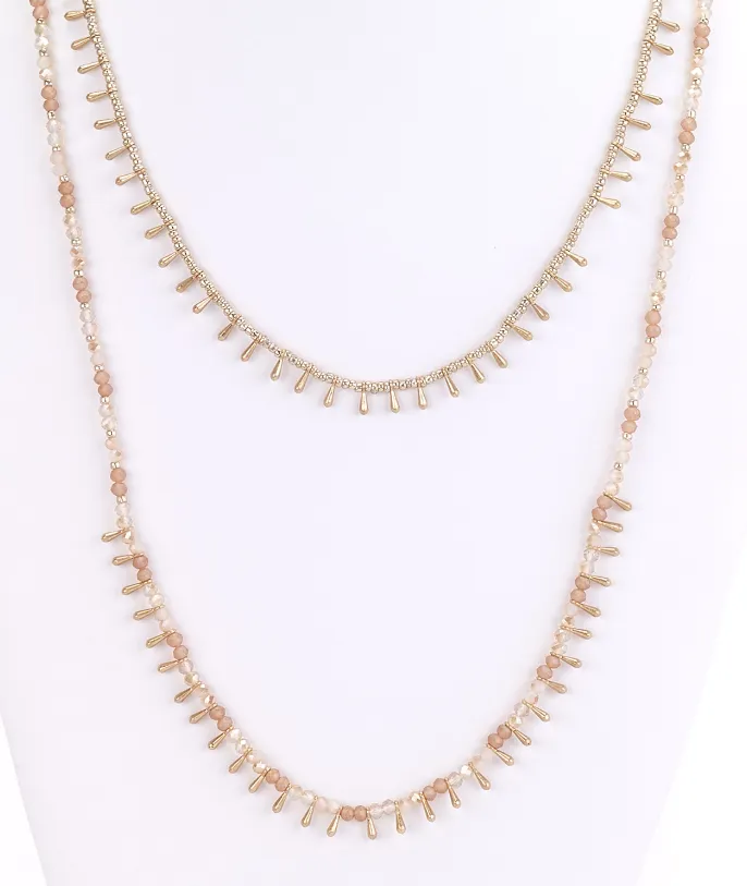 Teardrop Beads Long Necklace