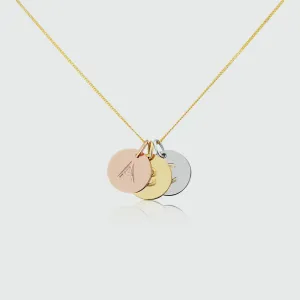 Westbourne 9ct Gold Disc Trio Necklace